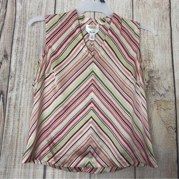 Vintage Talbots  Womens Silk Sleeveless Tops Size 10 - Picture 1 of 8
